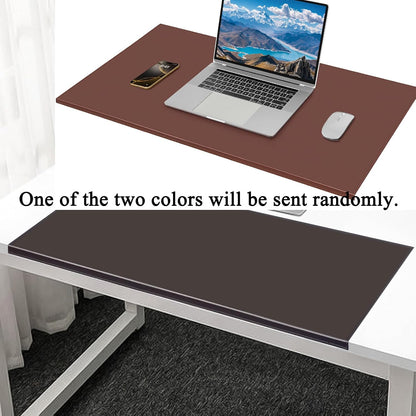 35.4"x 18.9" Soft PU Leather Surface Office Desk Mouse Mat Anti-Push Pad with Full Grip Fixation Lip Table Blotter Edge-Locked Protector