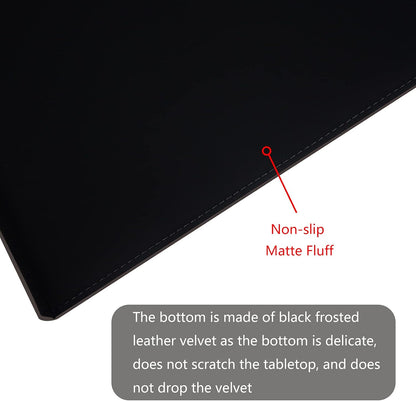 35.4"x 18.9" Soft PU Leather Surface Office Desk Mouse Mat Anti-Push Pad with Full Grip Fixation Lip Table Blotter Edge-Locked Protector