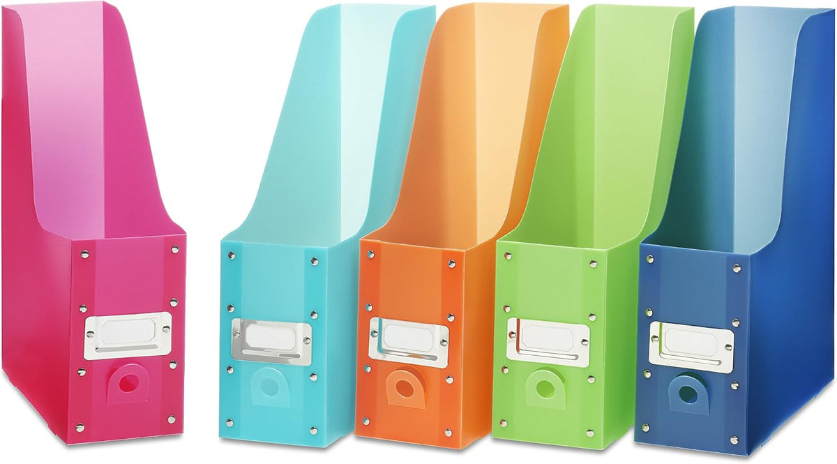 Magazine Storage Desk Organizers - Black (Set of 5)