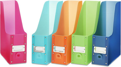 Magazine Storage Desk Organizers - Black (Set of 5)
