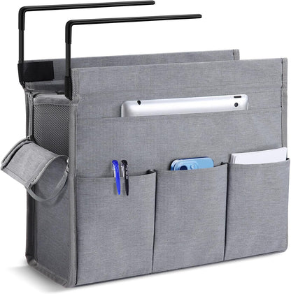 Under Desk Hanging Storage Bag, Desk Organizer Storage, Office Side Storage Bag, Compatible with A4 Files, Detachable Handle Design, No Assembly Required, For Office Home School (Grey)