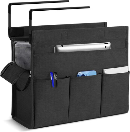 Under Desk Hanging Storage Bag, Desk Organizer Storage, Office Side Storage Bag, Compatible with A4 Files, Detachable Handle Design, No Assembly Required, For Office Home School (Grey)