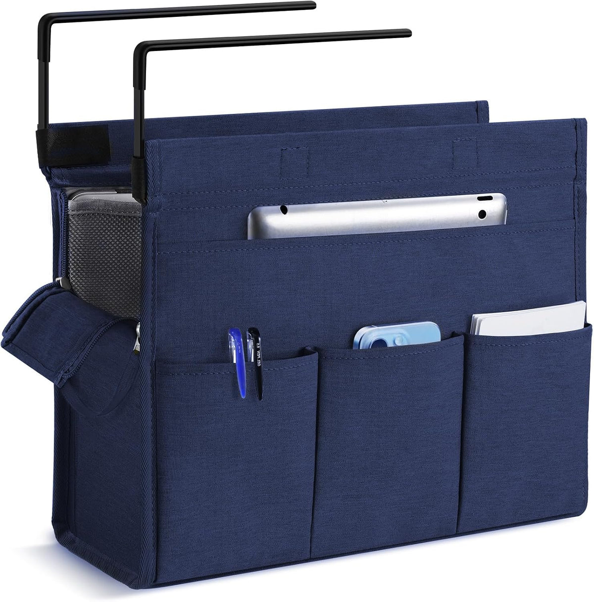 Under Desk Hanging Storage Bag, Desk Organizer Storage, Office Side Storage Bag, Compatible with A4 Files, Detachable Handle Design, No Assembly Required, For Office Home School (Grey)