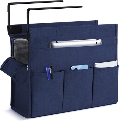 Under Desk Hanging Storage Bag, Desk Organizer Storage, Office Side Storage Bag, Compatible with A4 Files, Detachable Handle Design, No Assembly Required, For Office Home School (Grey)