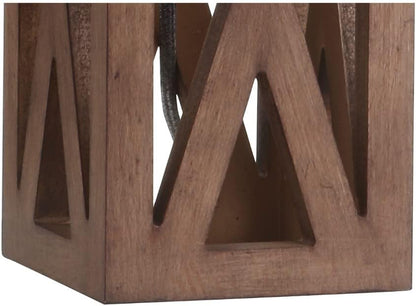Stewart Rustic Wood Bedside Table Lamp 21.5", Brown
