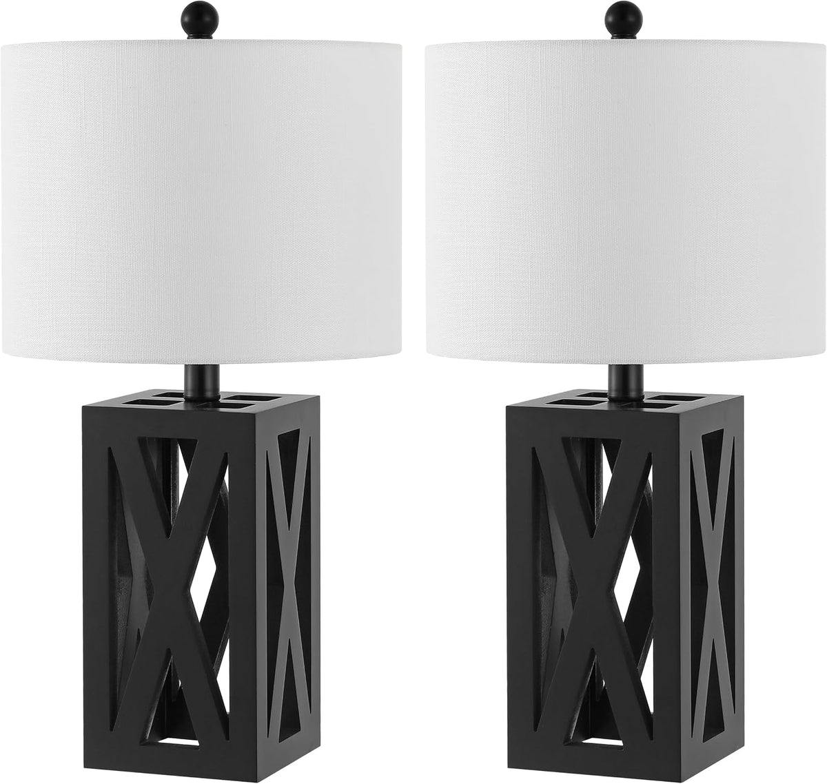 Stewart Rustic Wood Bedside Table Lamp 21.5", Brown