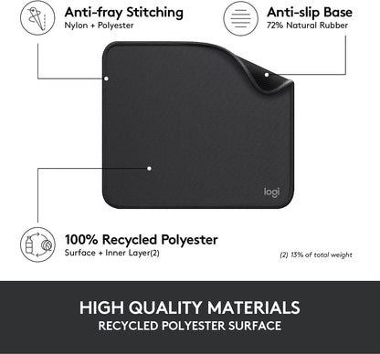 Studio Series Small Mouse Pad, Anti-Slip 9x8 Inches, Graphite