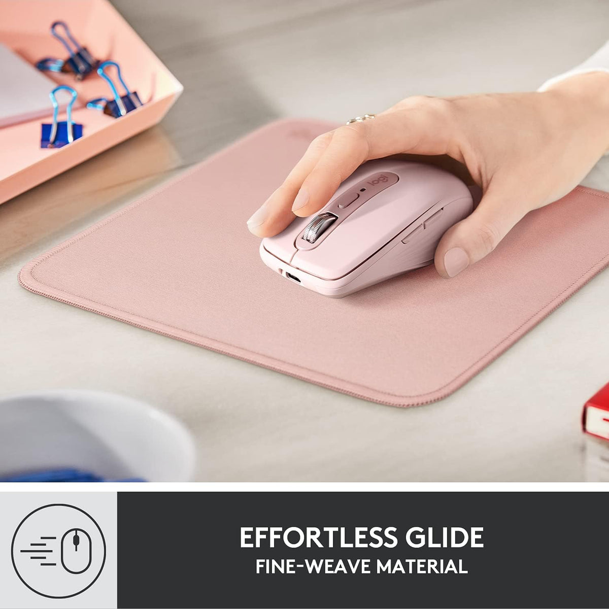 Studio Series Small Mouse Pad, Anti-Slip 9x8 Inches, Graphite