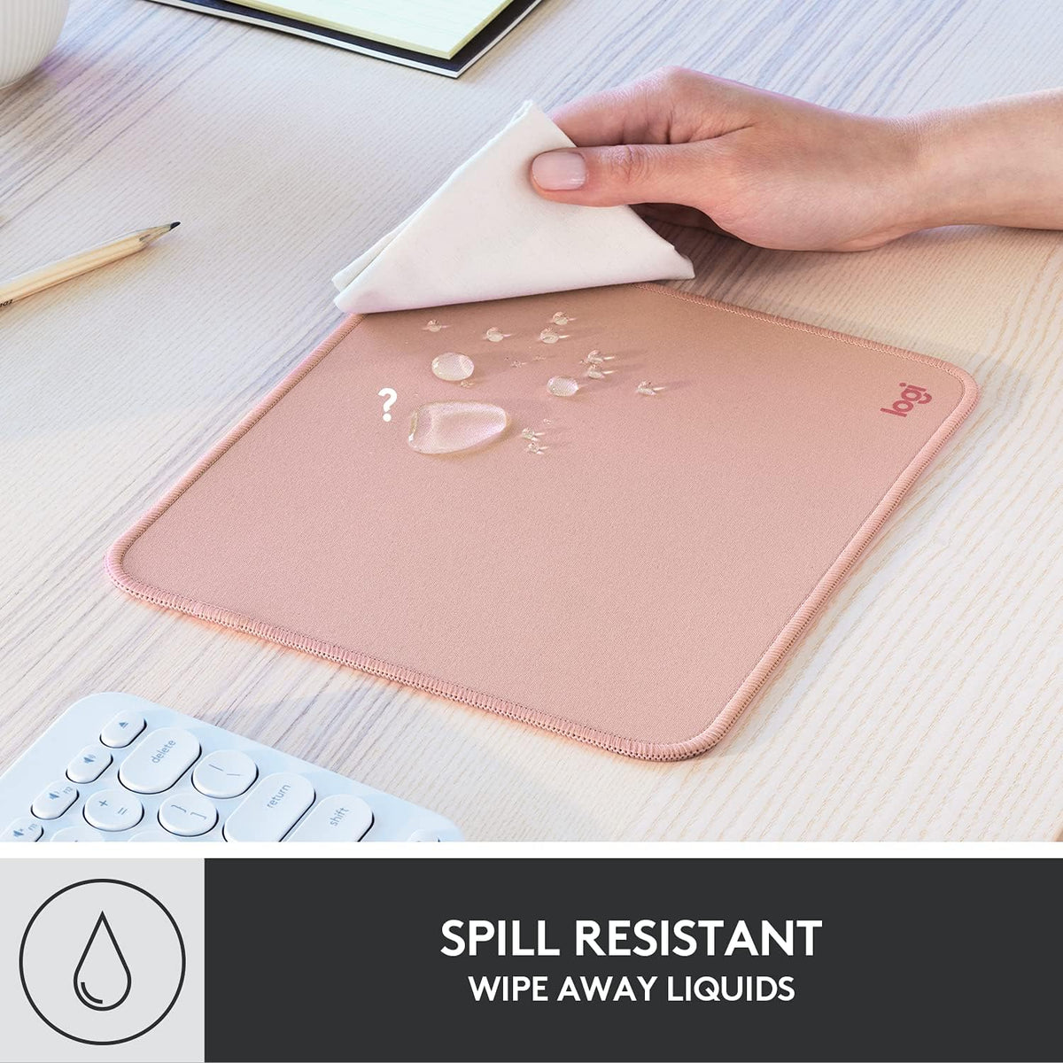 Studio Series Small Mouse Pad, Anti-Slip 9x8 Inches, Graphite