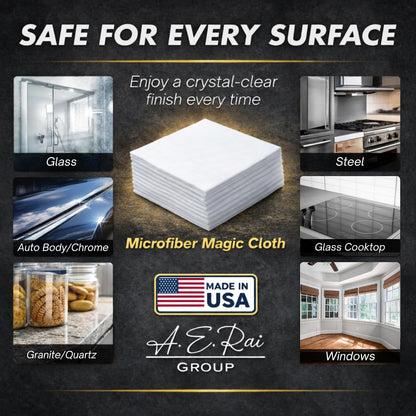 Microfiber Magic Cloth, Streak-Free Glass & Window Cleaning Cloth