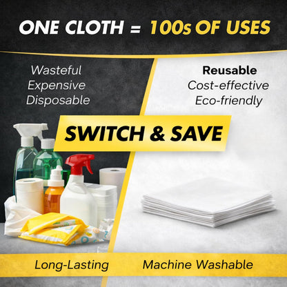 Microfiber Magic Cloth, Streak-Free Glass & Window Cleaning Cloth