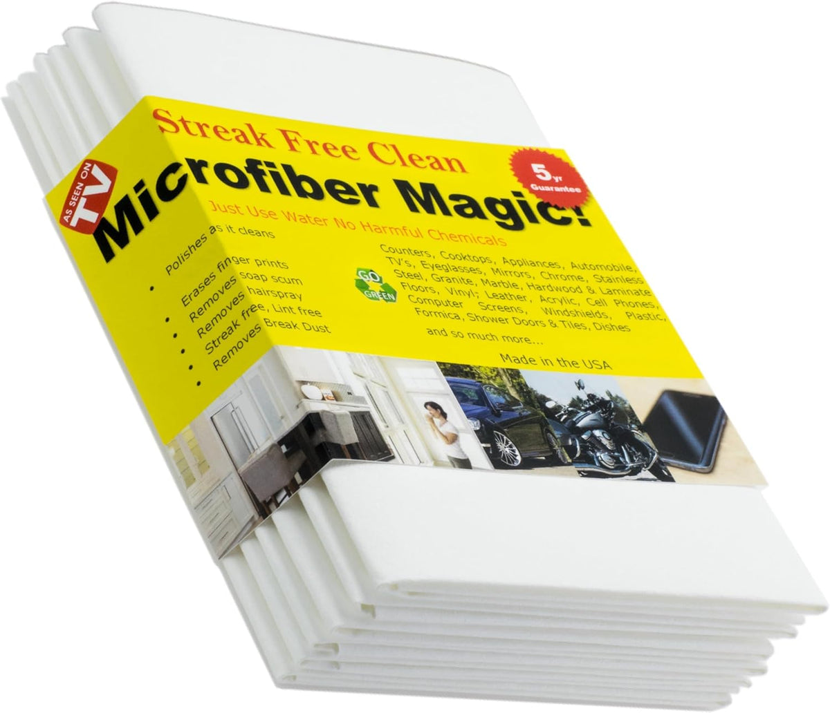 Microfiber Magic Cloth, Streak-Free Glass & Window Cleaning Cloth