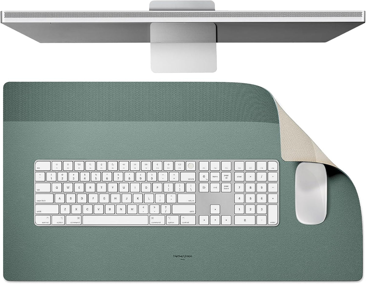 Desk Mat – Water-Resistant Dual-Sided Desk Pad for Office or Home – for Laptop, Mouse, Keyboard, Writing – Easy to Clean & Protective – Made of Sustainable Materials – 25.6" x 14.1"