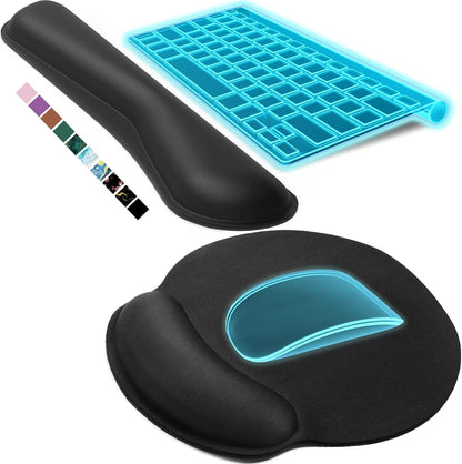 Keyboard Wrist Rest & Mouse Pad with Wrist Rest, Black