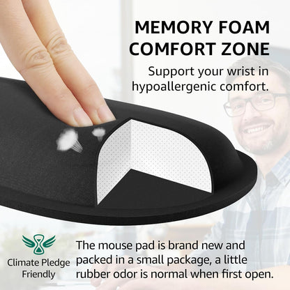 Keyboard Wrist Rest & Mouse Pad with Wrist Rest, Black