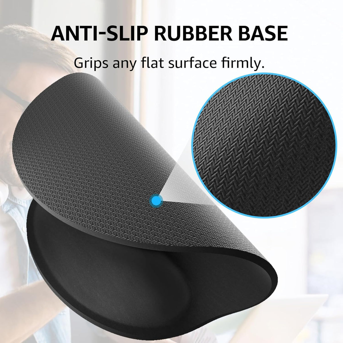 Keyboard Wrist Rest & Mouse Pad with Wrist Rest, Black