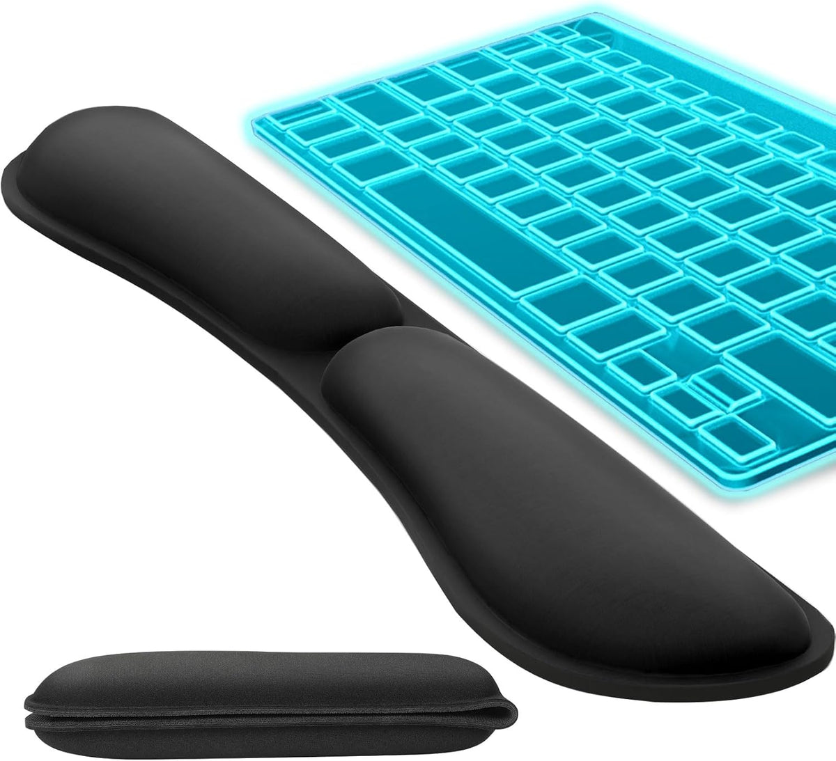 Keyboard Wrist Rest & Mouse Pad with Wrist Rest, Black