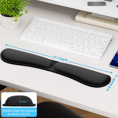 Keyboard Wrist Rest & Mouse Pad with Wrist Rest, Black