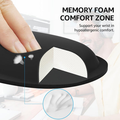 Keyboard Wrist Rest & Mouse Pad with Wrist Rest, Black
