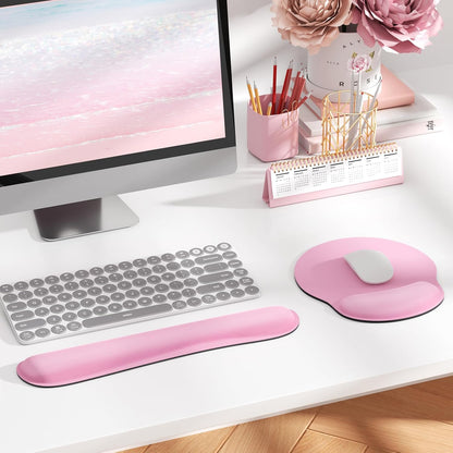 Keyboard Wrist Rest & Mouse Pad with Wrist Rest, Black
