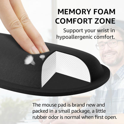 Keyboard Wrist Rest & Mouse Pad with Wrist Rest, Black