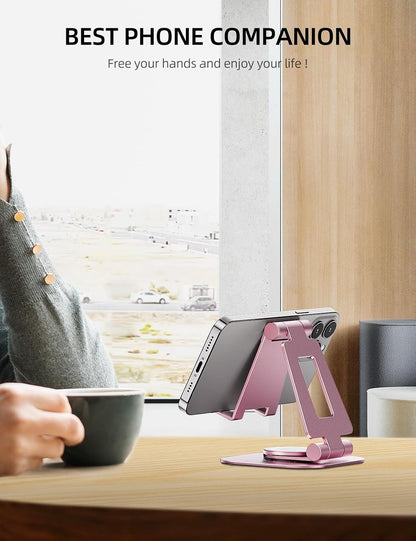 360° Rotating Multi-Angle Adjustable Phone Stand, Charging-Friendly