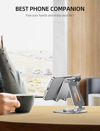 360° Rotating Multi-Angle Adjustable Phone Stand, Charging-Friendly