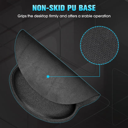 8 Pack Ergonomic Mouse Pad with Wrist Rest Gel Foam,Black