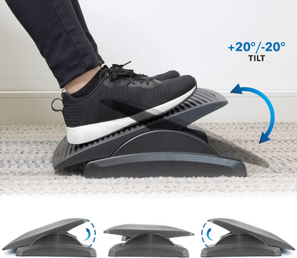 ! Under Desk Footrest, Adjustable Foot Rest Under Desk with 3 Tilt Positions, Large Non Slip Office Foot Rest with Massaging Surface, Ergonomic Foot Stool Under Desk for Home or Office