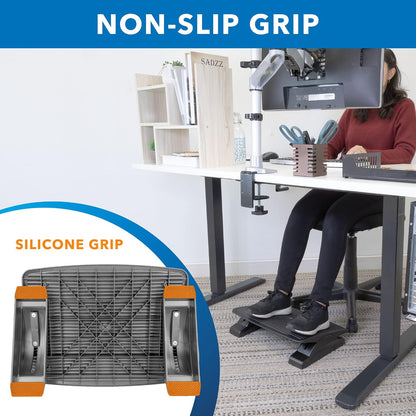 ! Under Desk Footrest, Adjustable Foot Rest Under Desk with 3 Tilt Positions, Large Non Slip Office Foot Rest with Massaging Surface, Ergonomic Foot Stool Under Desk for Home or Office