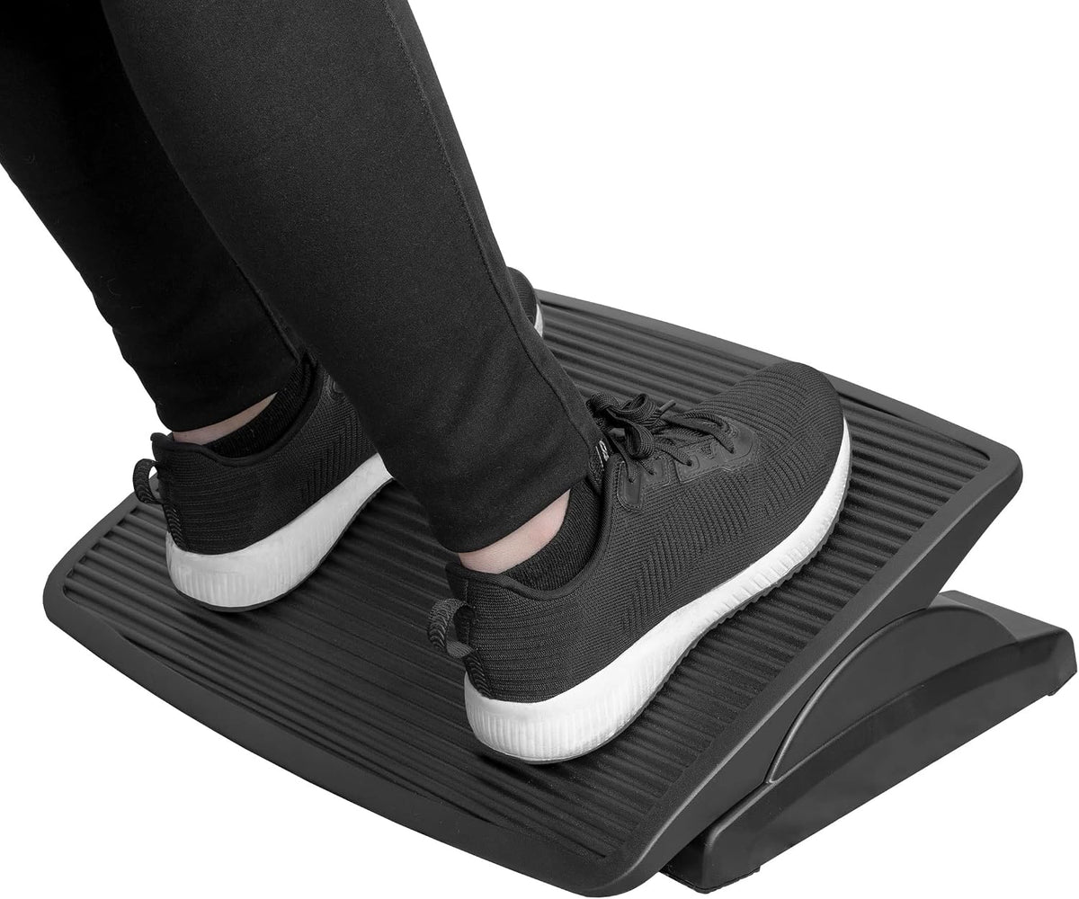 ! Under Desk Footrest, Adjustable Foot Rest Under Desk with 3 Tilt Positions, Large Non Slip Office Foot Rest with Massaging Surface, Ergonomic Foot Stool Under Desk for Home or Office