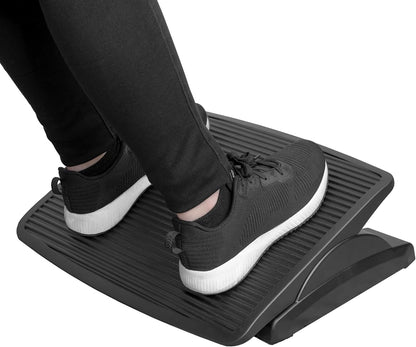 ! Under Desk Footrest, Adjustable Foot Rest Under Desk with 3 Tilt Positions, Large Non Slip Office Foot Rest with Massaging Surface, Ergonomic Foot Stool Under Desk for Home or Office