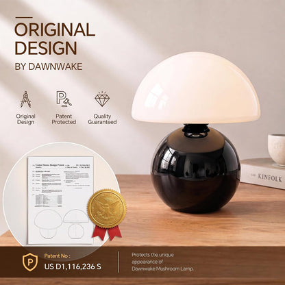 Mushroom Lamp Table Lamp for Bedroom-Small Desk Table Lamps,Orange