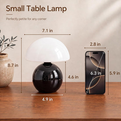 Mushroom Lamp Table Lamp for Bedroom-Small Desk Table Lamps,Orange