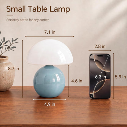Mushroom Lamp Table Lamp for Bedroom-Small Desk Table Lamps,Orange