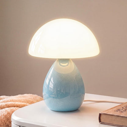 Mushroom Lamp Table Lamp for Bedroom-Small Desk Table Lamps,Orange