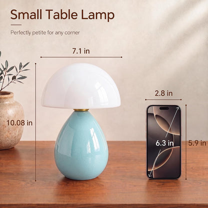 Mushroom Lamp Table Lamp for Bedroom-Small Desk Table Lamps,Orange