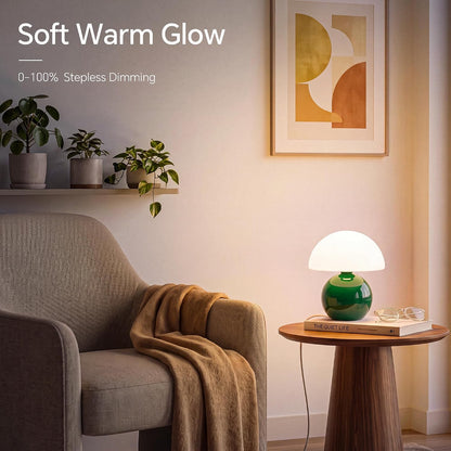 Mushroom Lamp Table Lamp for Bedroom-Small Desk Table Lamps,Orange