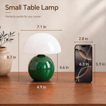 Mushroom Lamp Table Lamp for Bedroom-Small Desk Table Lamps,Orange