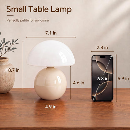 Mushroom Lamp Table Lamp for Bedroom-Small Desk Table Lamps,Orange
