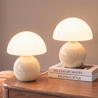 Mushroom Lamp Table Lamp for Bedroom-Small Desk Table Lamps,Orange