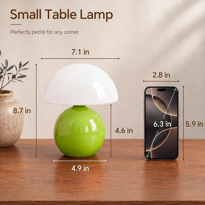 Mushroom Lamp Table Lamp for Bedroom-Small Desk Table Lamps,Orange