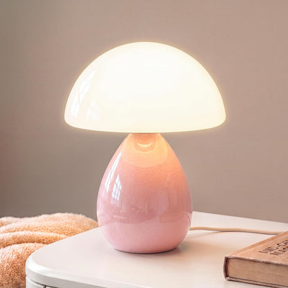 Mushroom Lamp Table Lamp for Bedroom-Small Desk Table Lamps,Orange