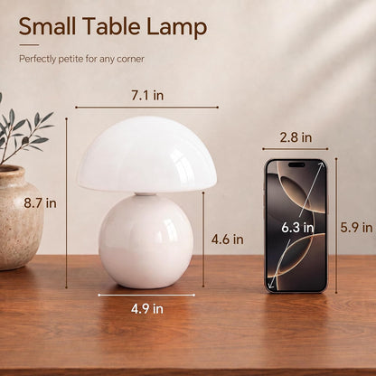 Mushroom Lamp Table Lamp for Bedroom-Small Desk Table Lamps,Orange