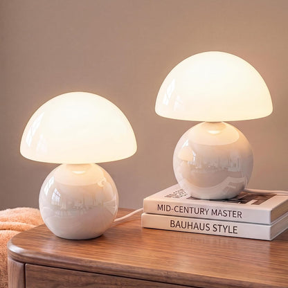 Mushroom Lamp Table Lamp for Bedroom-Small Desk Table Lamps,Orange