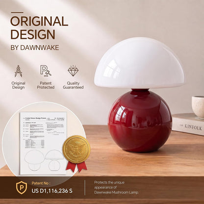 Mushroom Lamp Table Lamp for Bedroom-Small Desk Table Lamps,Orange
