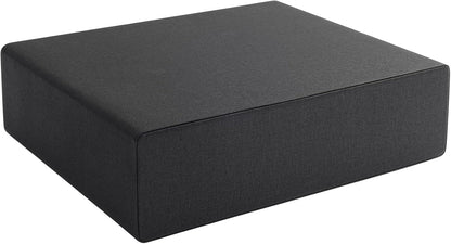 Fashion Multicolor Collocation Leather Desk Organizer File Cabinet Executive Office Supplies Desktop Filing A4 Contract Document Stackable Storage Box with 3 Drawers (Black)