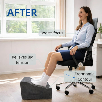 Under Desk Foot Rest, Adjustable Height Foot Stool for Office