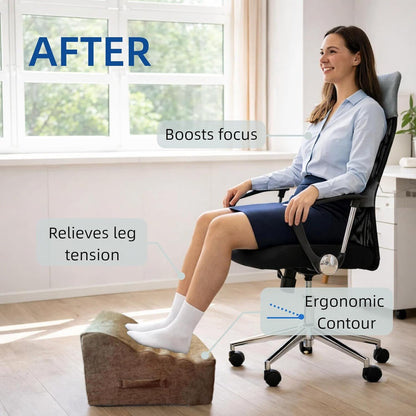 Under Desk Foot Rest, Adjustable Height Foot Stool for Office