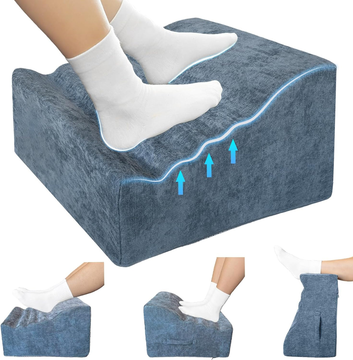 Under Desk Foot Rest, Adjustable Height Foot Stool for Office